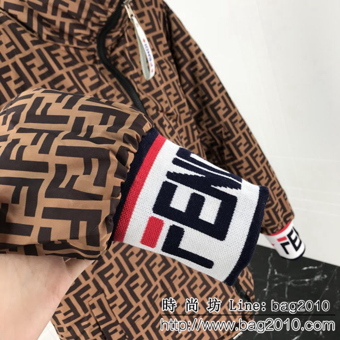 FENDI芬迪 18專櫃同步秋冬新款 全方位FF圖案 立體羽絨棉服 情侶款 ydi2214